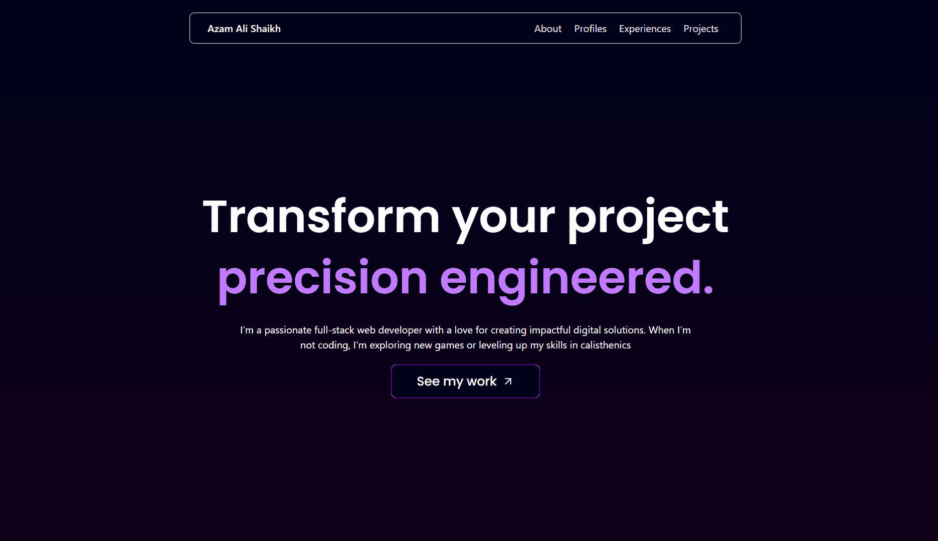 Another Portfolio project screenshot
